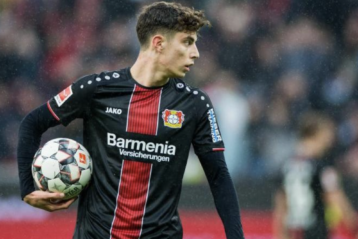 Kai Havertz while playing for Bayer Leverkusen