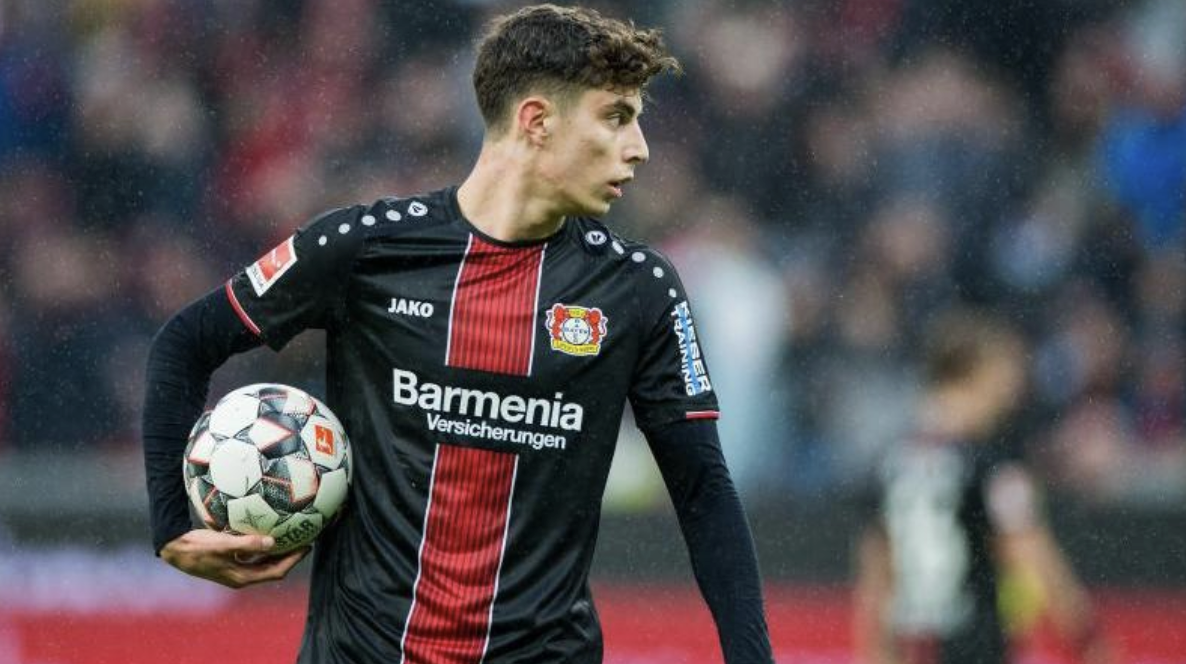 Kai Havertz while playing for Bayer Leverkusen