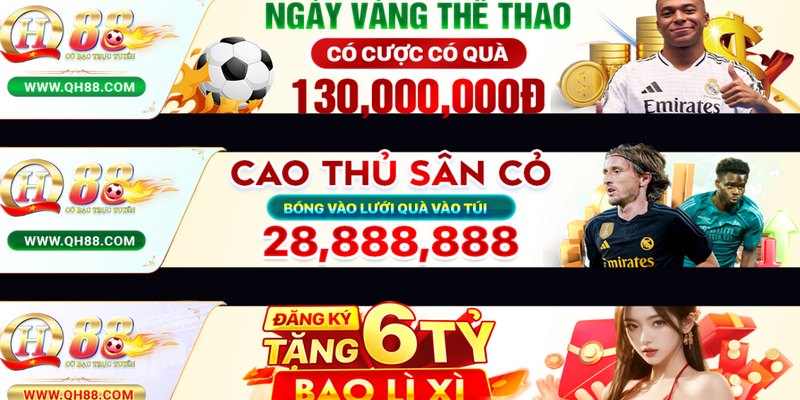 Nhận thưởng hoàn trả QH88 là một trong những lợi thế nổi bật của nhà cái